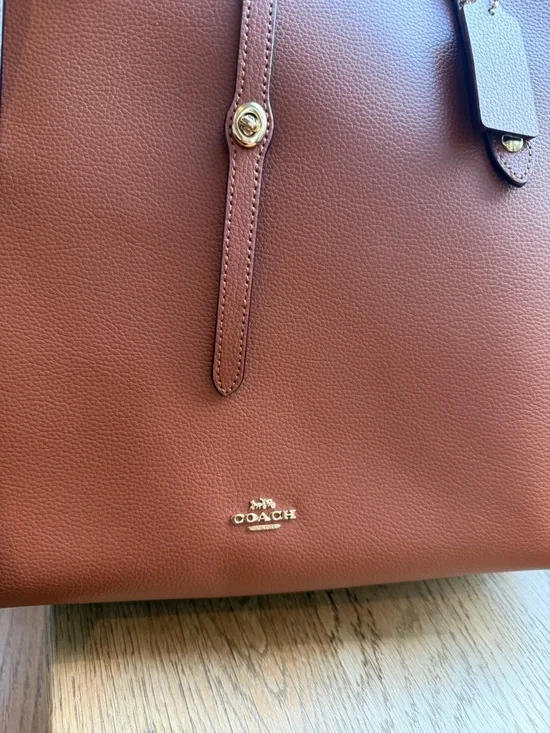 COACH Market Tote Bag - Saddle - Picture 2 of 7